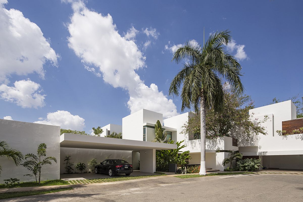 Street facade of the Ancha House in Yucatan, Mexico