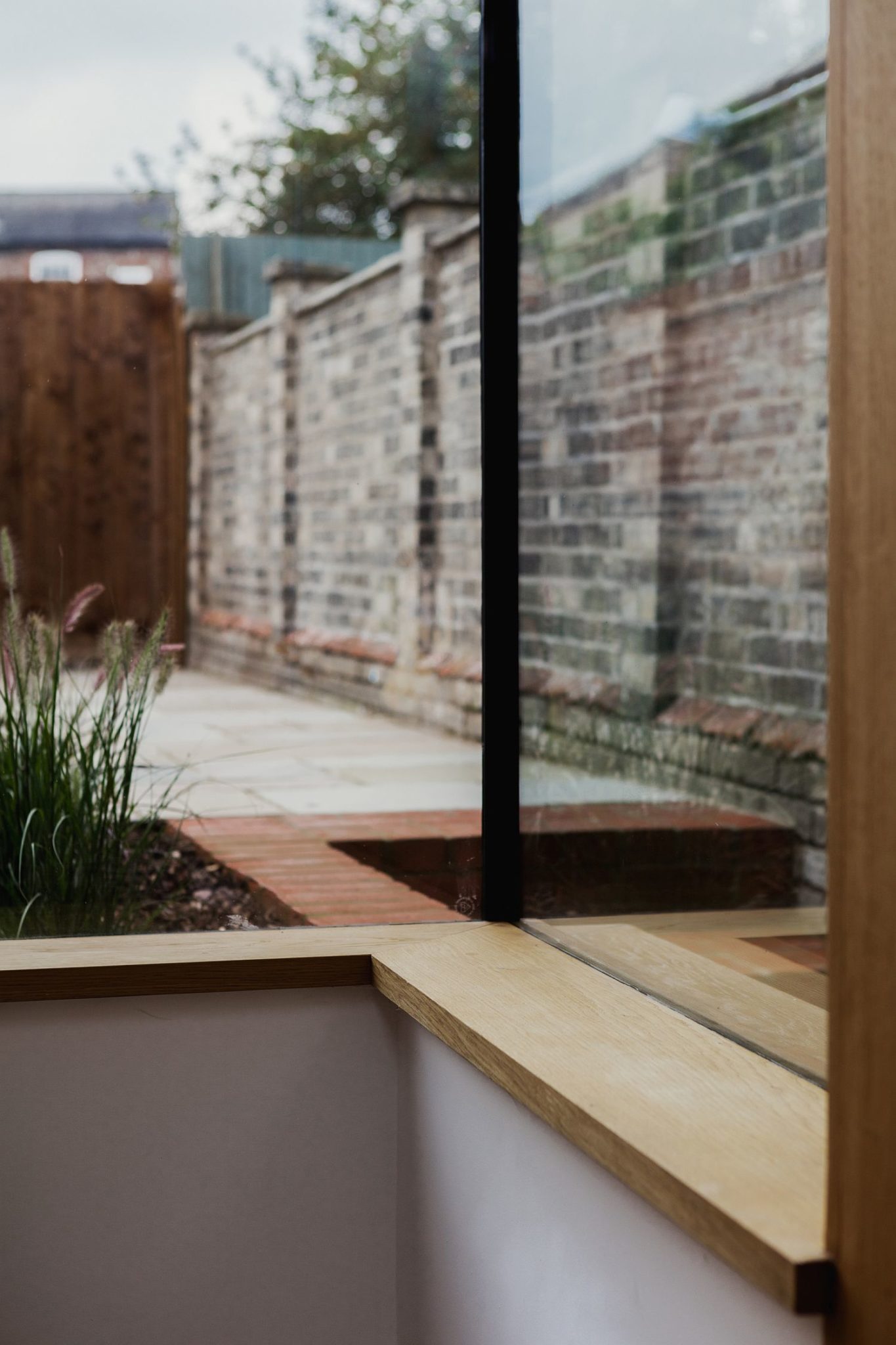 View of the rear garden from the corner window