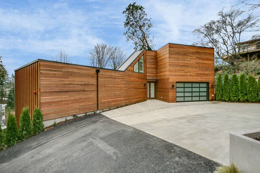 A driveway that combines two different materials