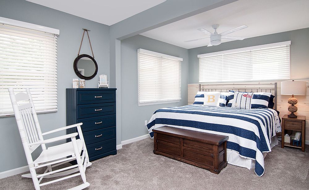 Bluish-gray-offers-the-perfect-backdrop-for-a-cheerful-beach-style-bedroom