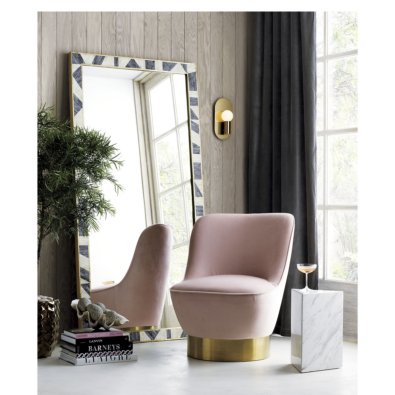 Blush chair from CB2