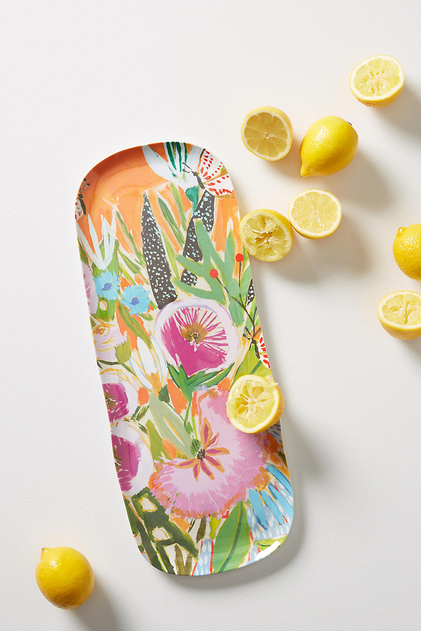 Colorful serving tray from Anthropologie