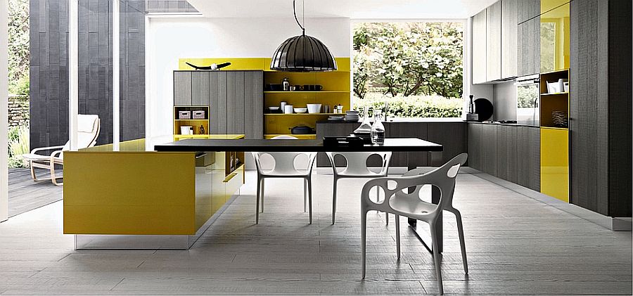 Cutting-edge-Italian-kitchen-with-a-stunning-island-in-yellow