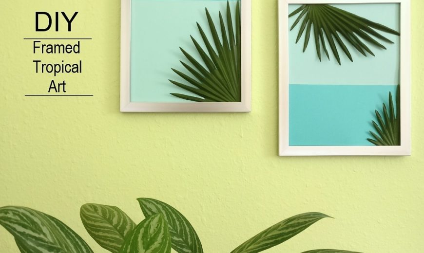 DIY Tropical Art with Palm Leaves