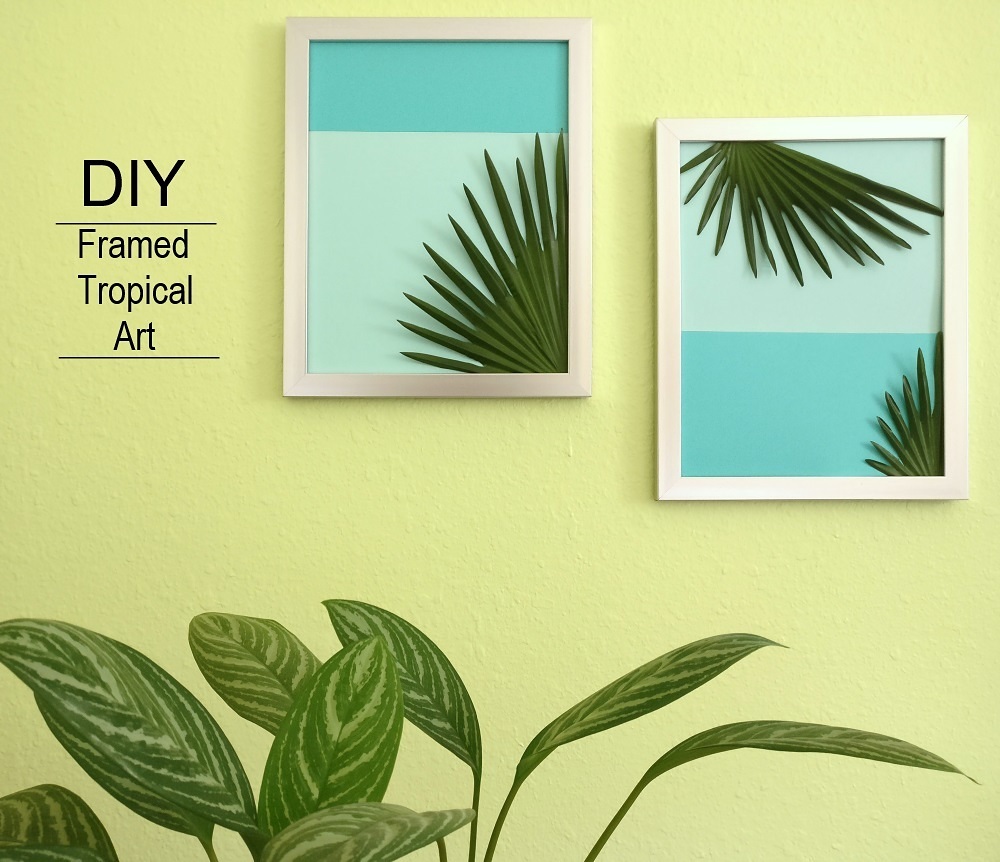 DIY framed tropical art