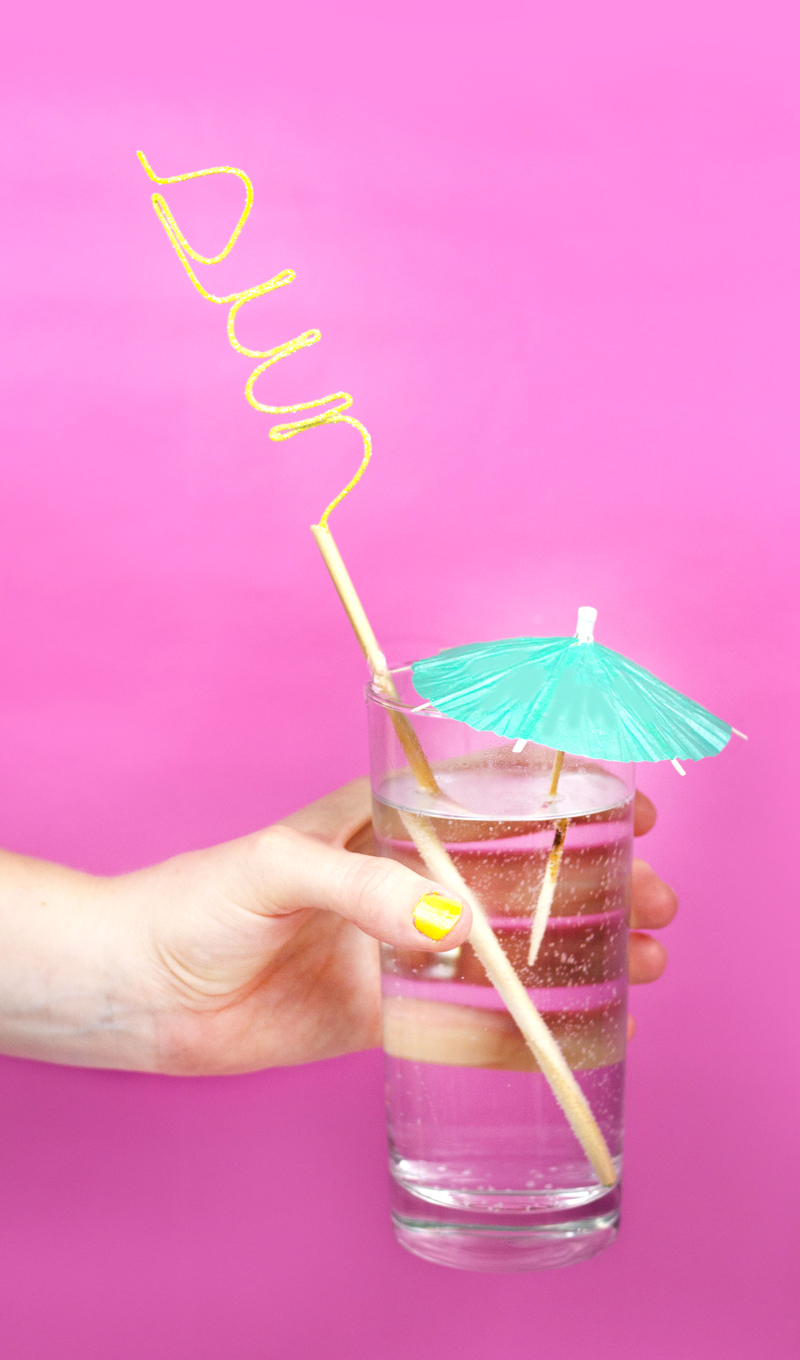 DIY swizzle sticks from A Subtle Revelry