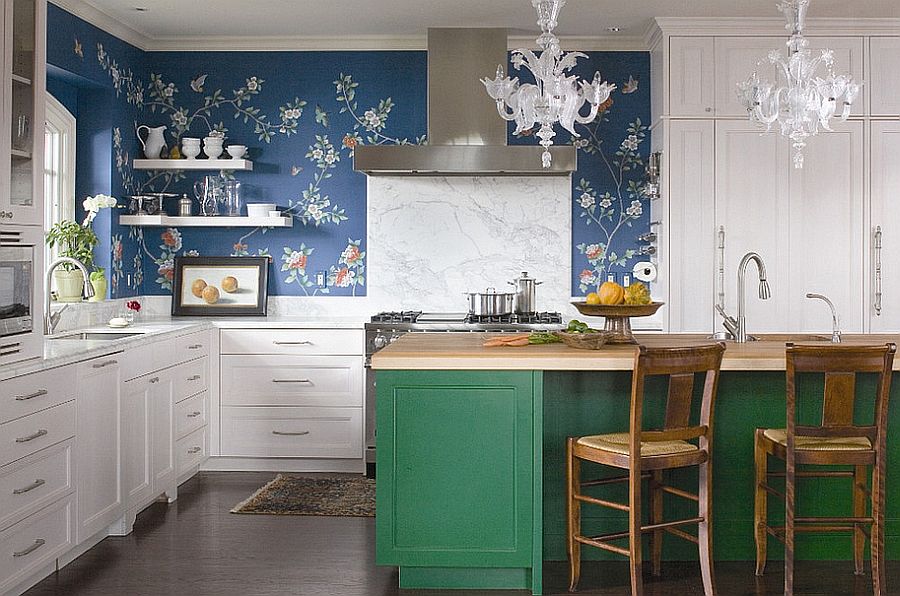 Eclectic kitchen full of color and pattern