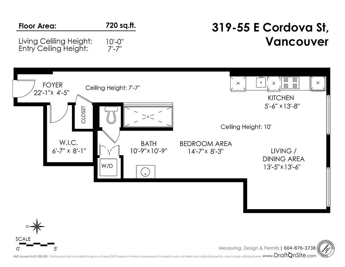 Floor plan of New York style loft in Vancouver