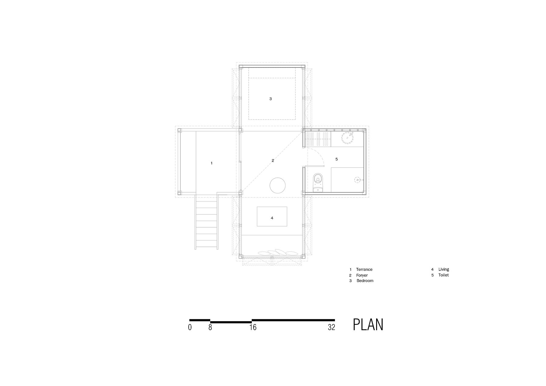 Floor plan of the individual Forest House unit