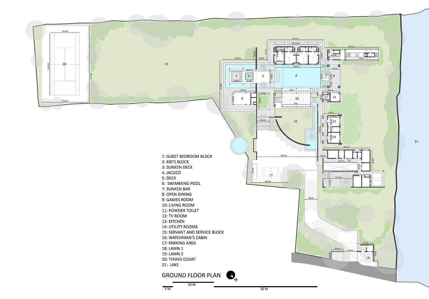 Ground floor plan of Cest La Vie