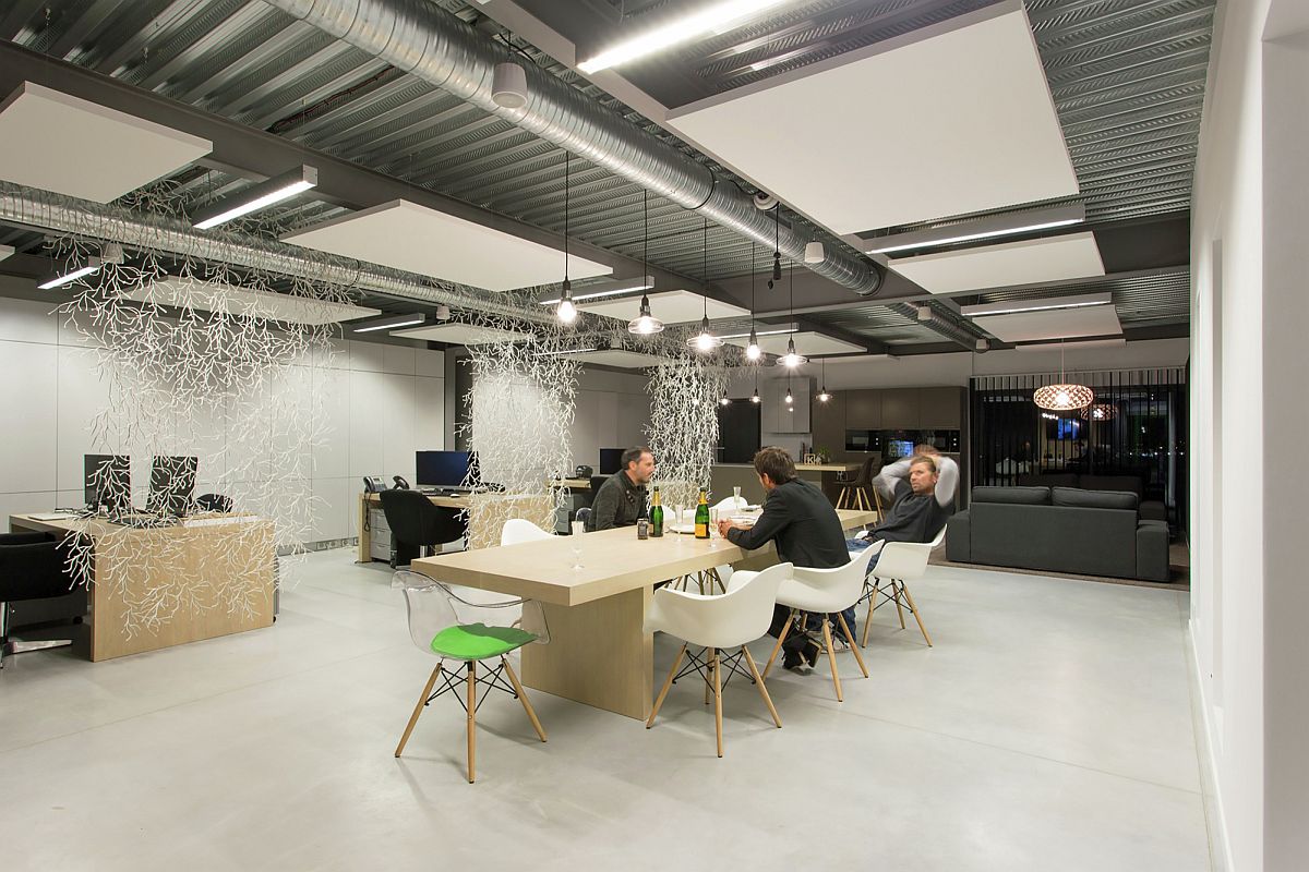 Industrial interior of modern office in France