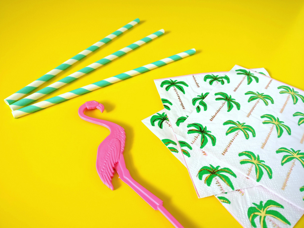 Ingredients for a tropical party