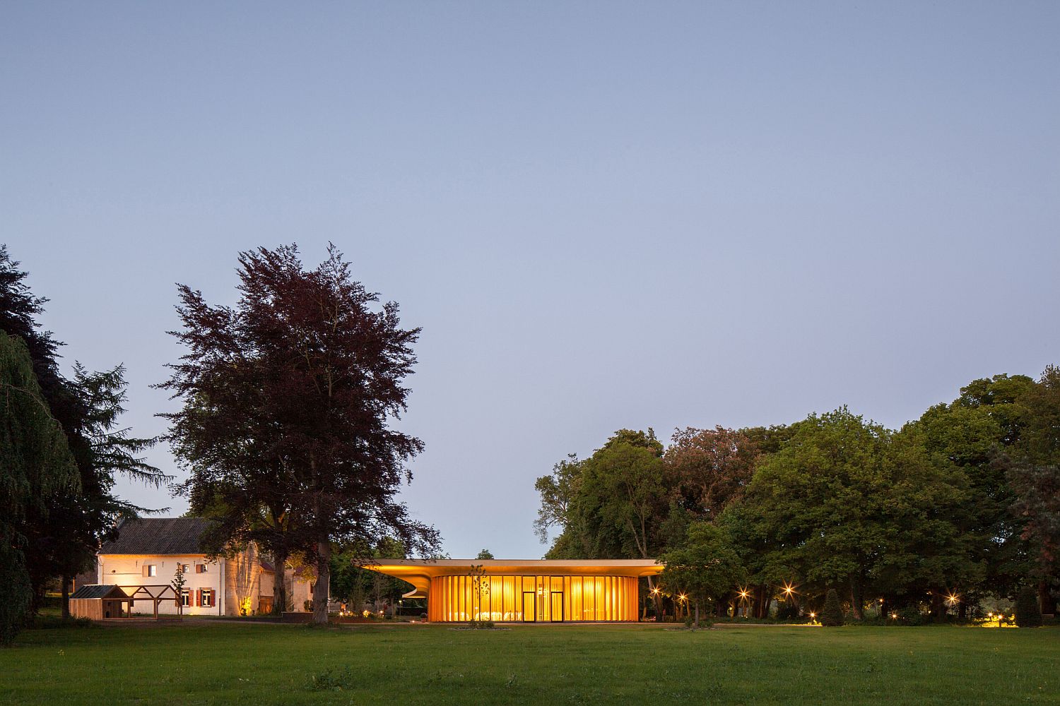 Lighting adds to the brilliance of the pavilion