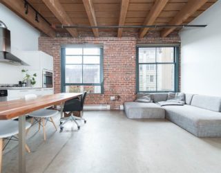 Modern Industrial Vancouver Apartment in Wood, Concrete and Brick