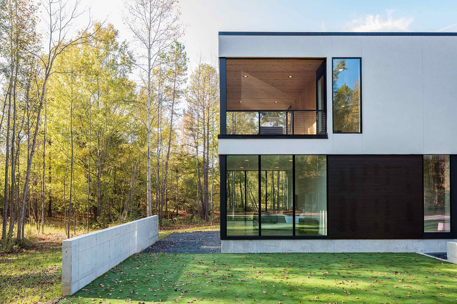 Natural greenery provides a cloak of privacy around the house