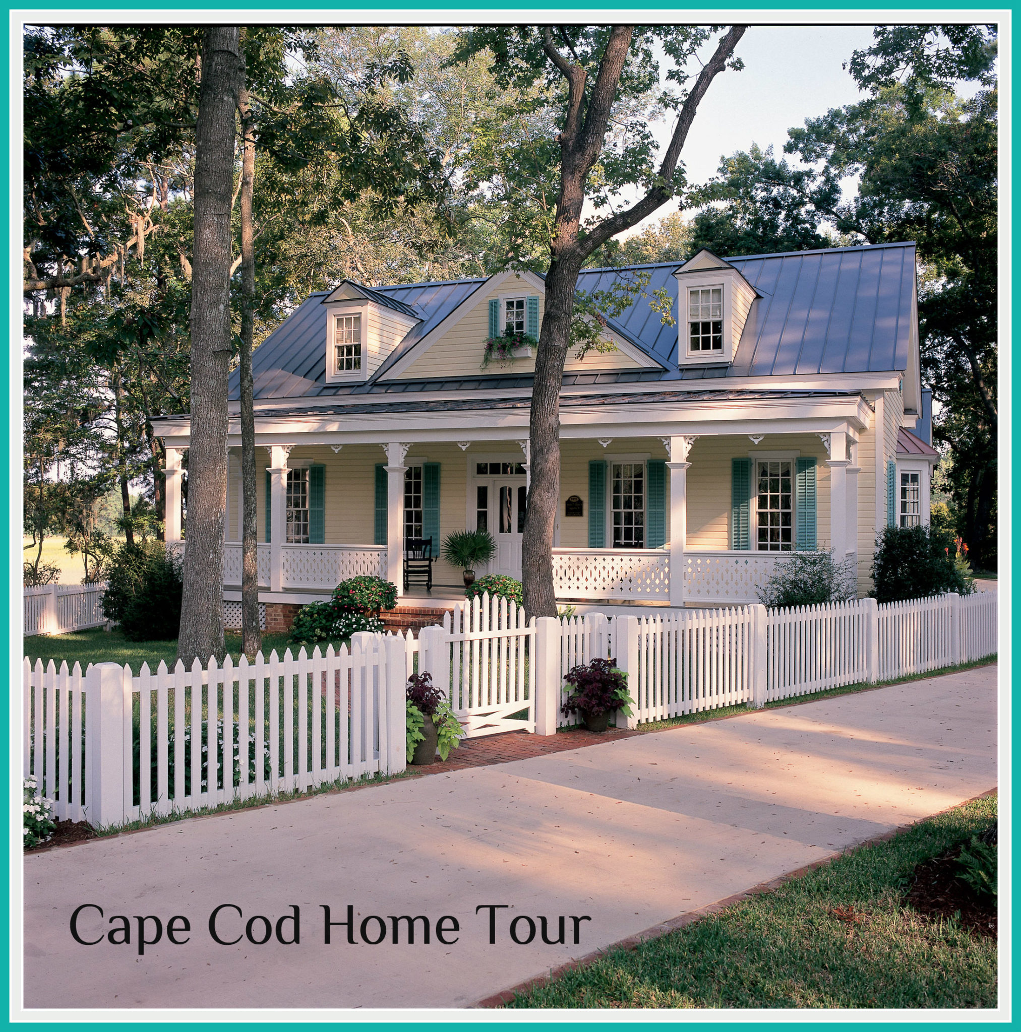 Retro home with a traditional white picket fence