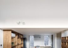 Slanted-ceiling-and-double-height-living-room-of-the-Japanese-home-217x155