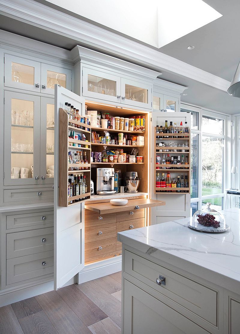 Small And Space Savvy Pantry For The Contemporary Kitchen 