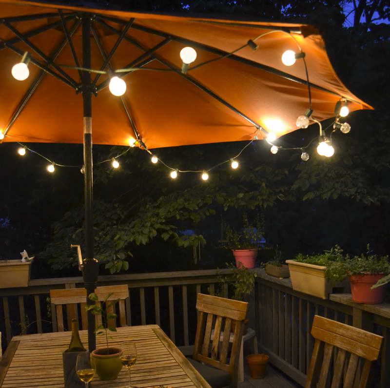 Romantic String Light Ideas For The Bedroom, How To Put Lights On Patio Umbrella