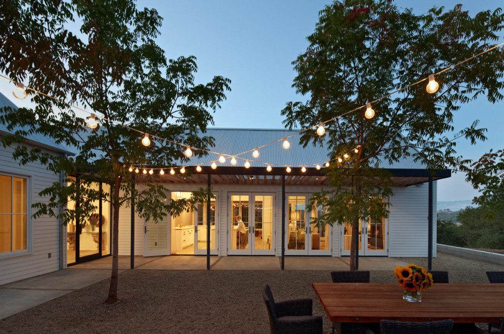 String lights illuminating the entire backyard