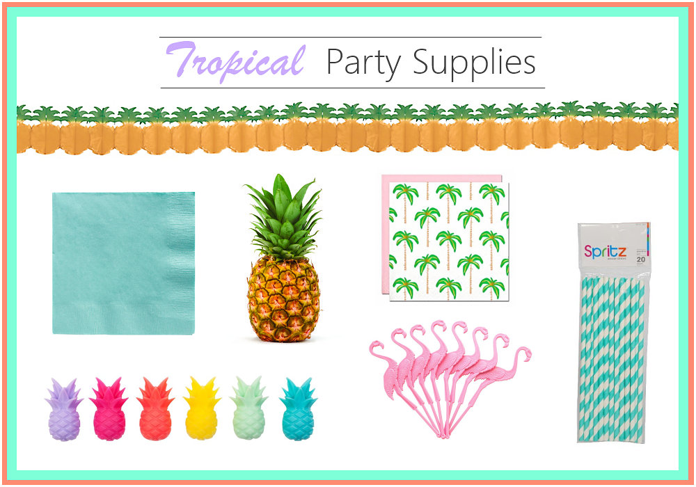 Tropical party supplies