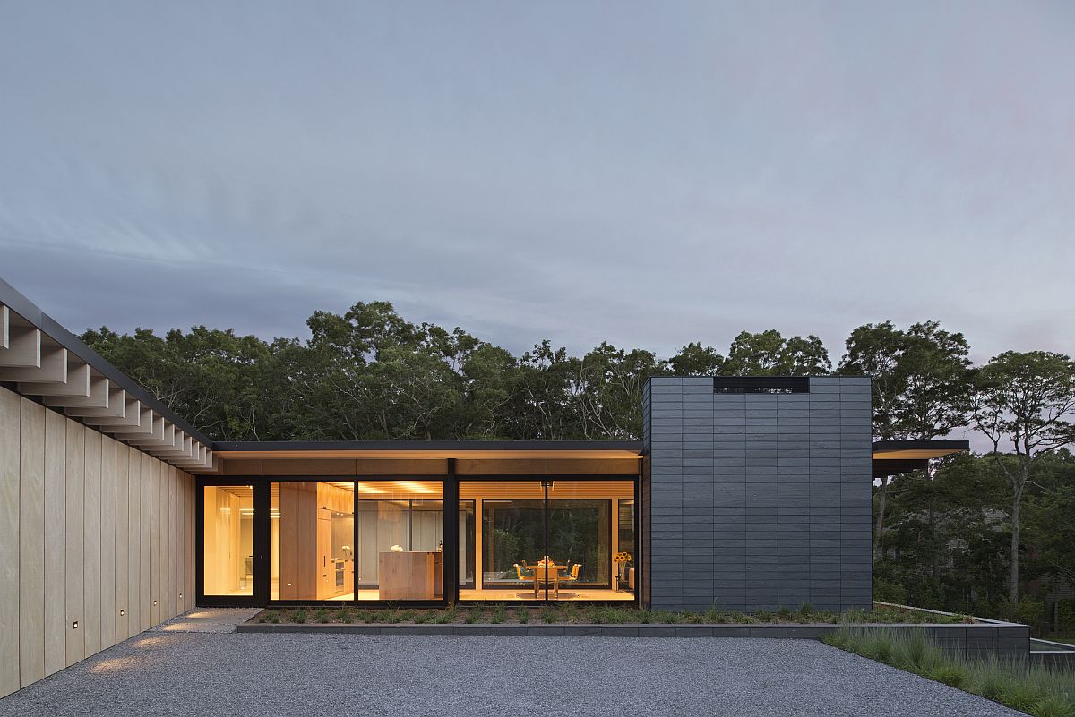 Two different wings of the contemporary New York home