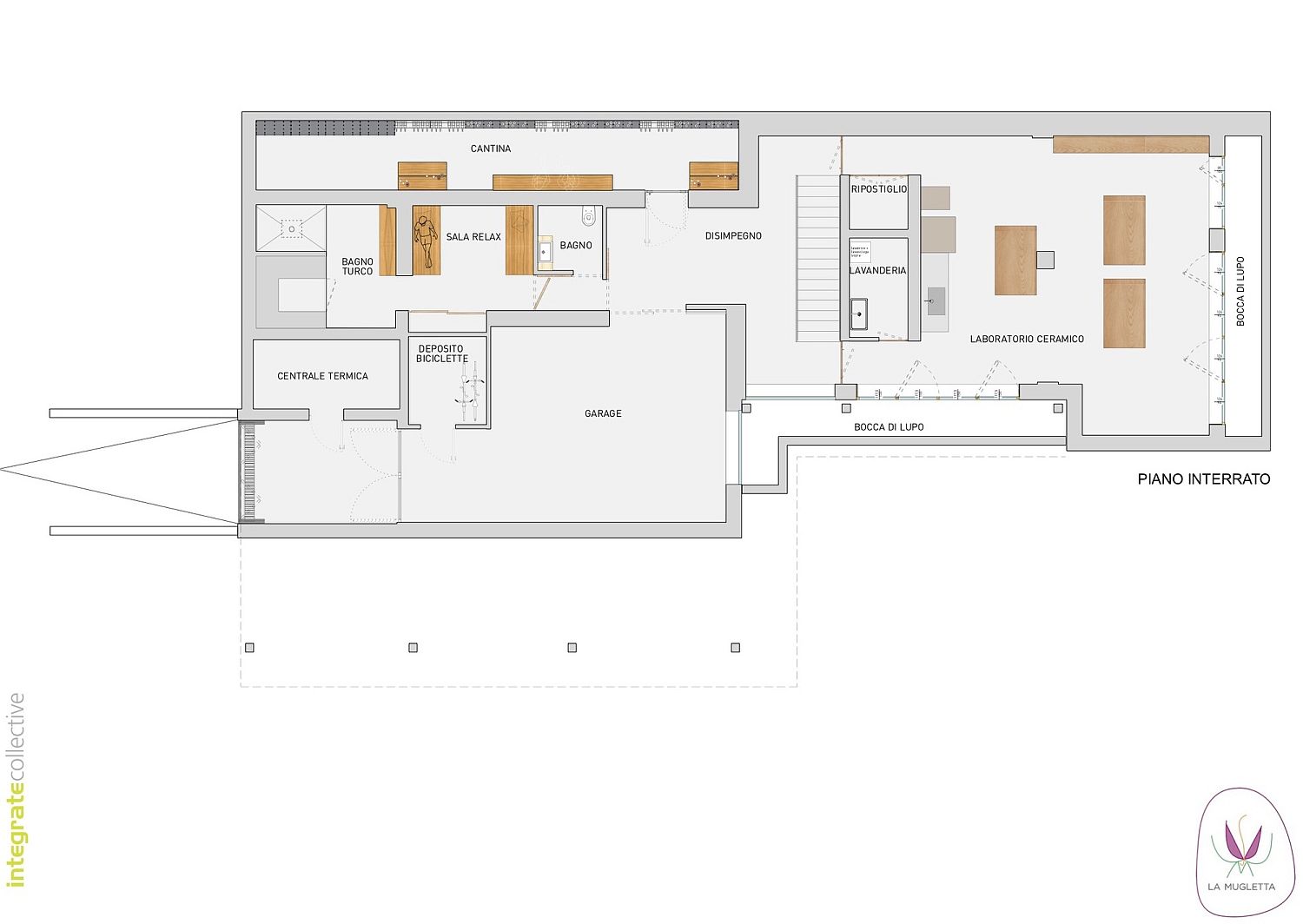 Underground floor plan of B&B La Mugletta