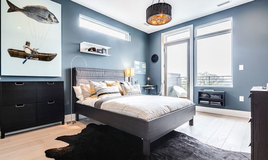 Bright and Trendy: 43 Fabulous Gray and Blue Bedroom Ideas