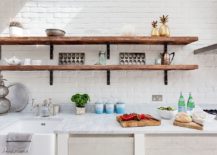 All-white-kitchen-with-slim-and-rustic-open-shelves-217x155