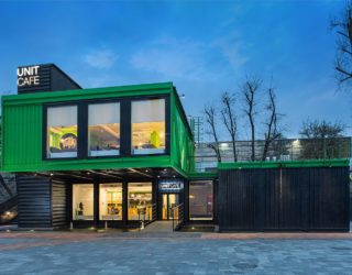 This Flamboyant Café in Kiev is Made out of 14 Shipping Containers!