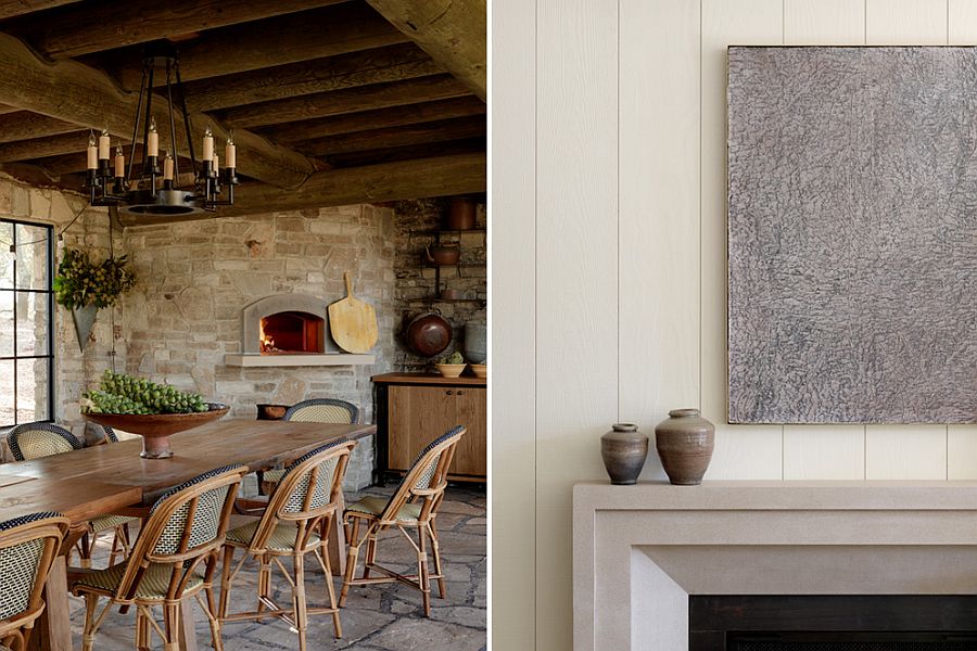 Breezy dining room of the traditional Californian home