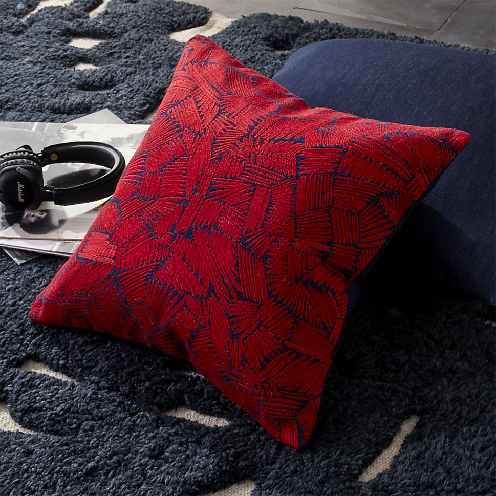 Bright-red-embroidered-pillow