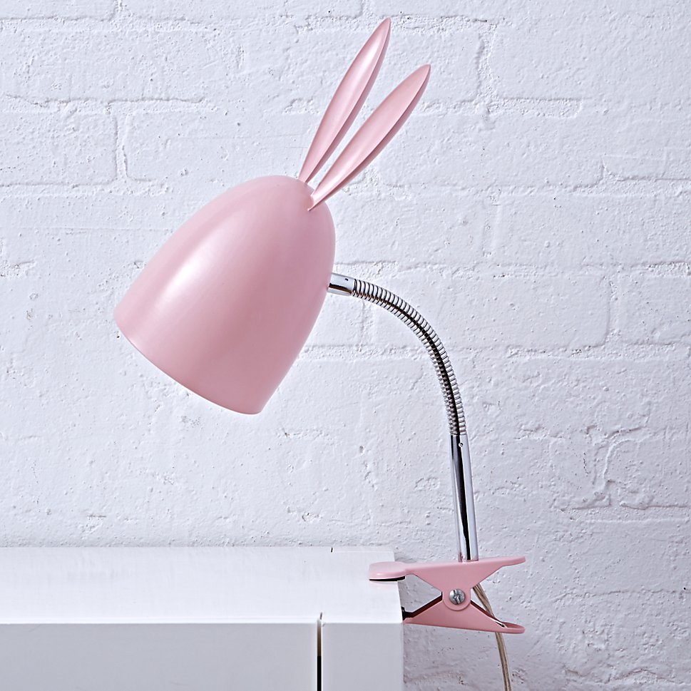 Bunny clip-on lamp