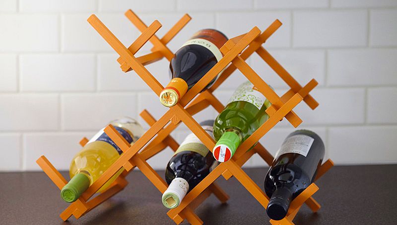 Chic DIY Countertop Wine Rack