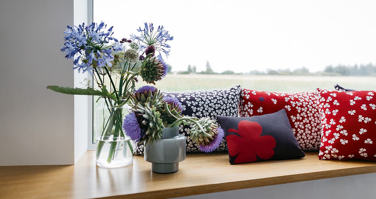 Colorful and chic Trefle Collection of Outdoor Cushions from Fermob