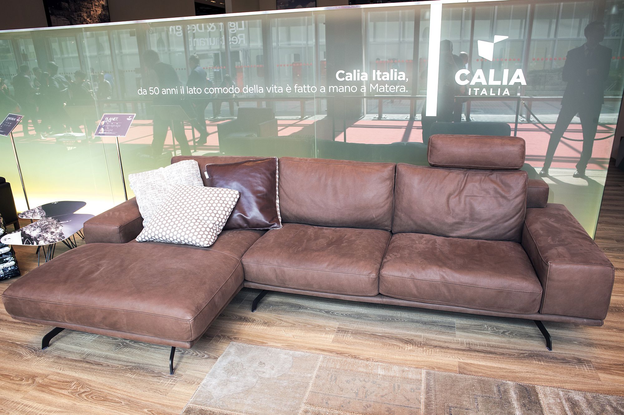 Comfortable modular sofa from Calia Italia with masculine vibe