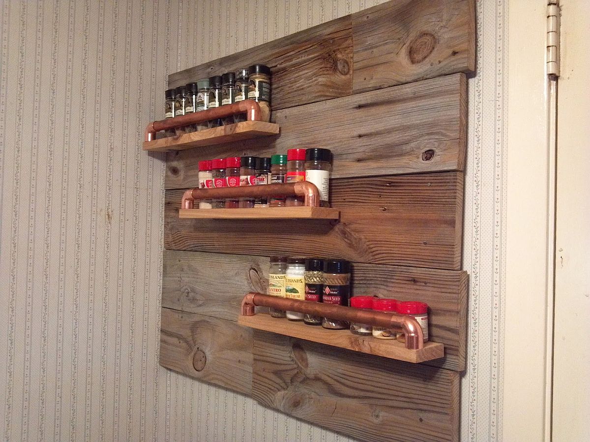 Copper-and-wood-DIY-rustic-spice-rack-idea