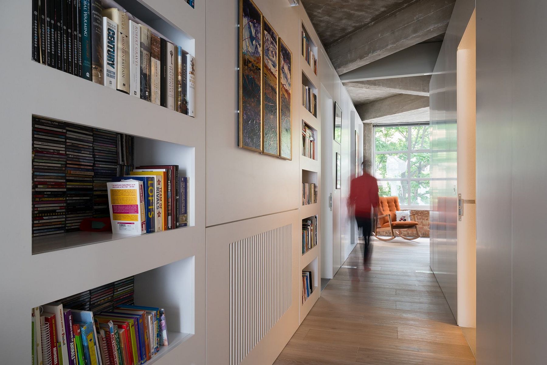 Custom additions and storage units bring additional functionality to the loft home