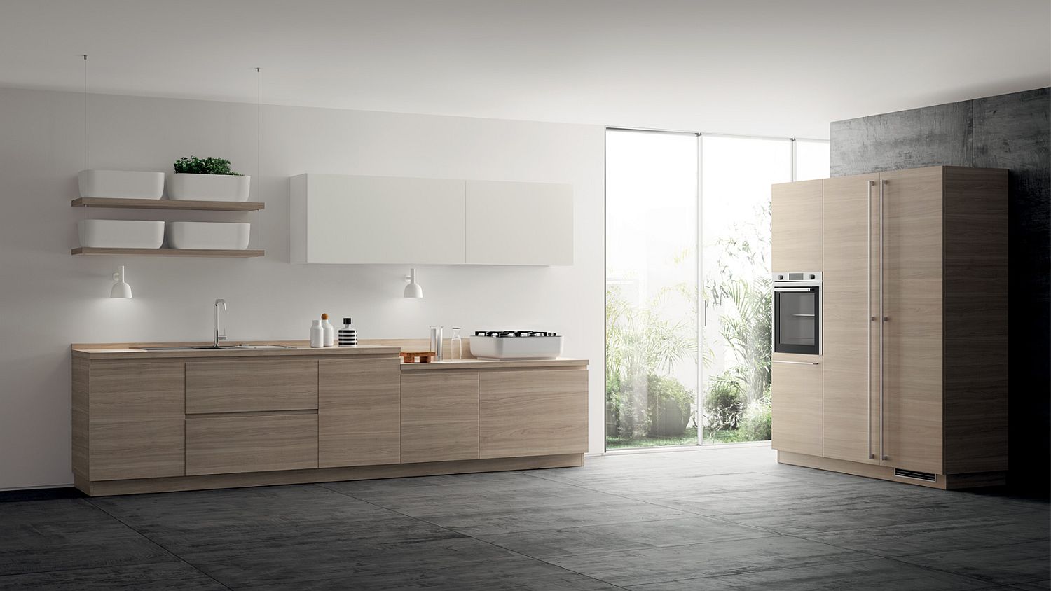 Custom-task-lighting-adds-to-the-minimal-appeal-of-this-stylish-Scavolini-kitchen