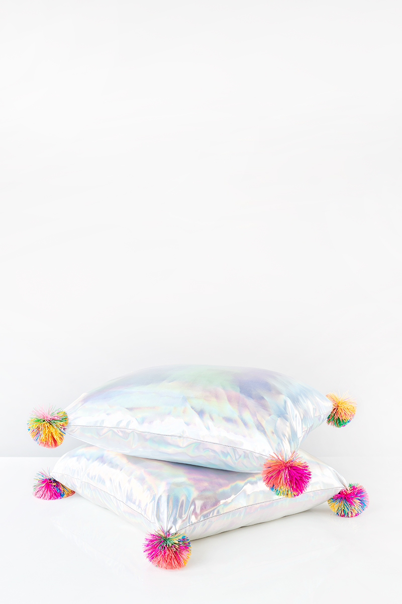 DIY holographic pillows from Studio DIY