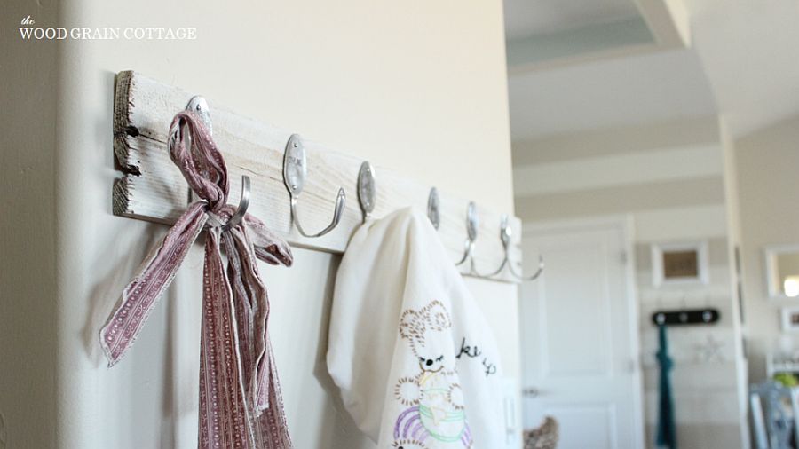 DIY spoon and pallet hook rack