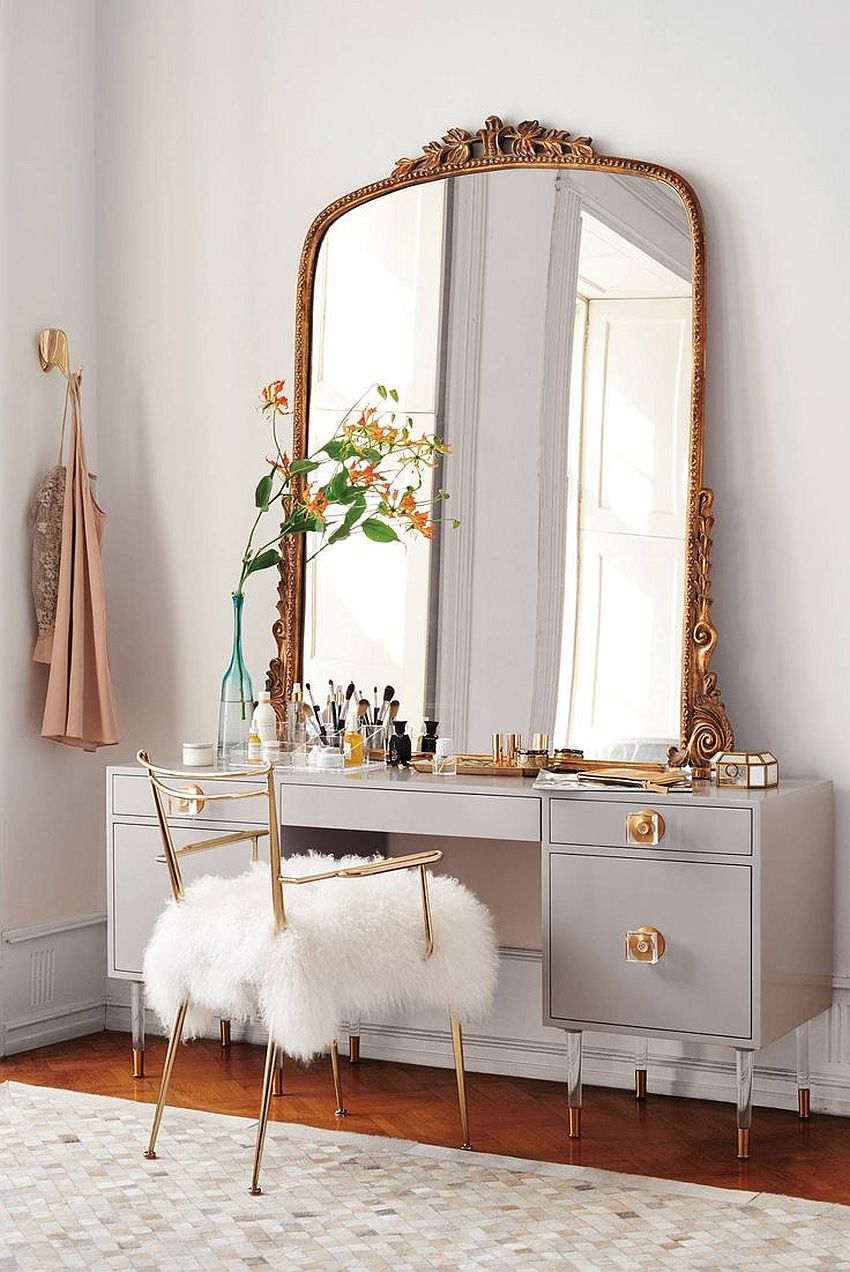 dresser and makeup vanity combo