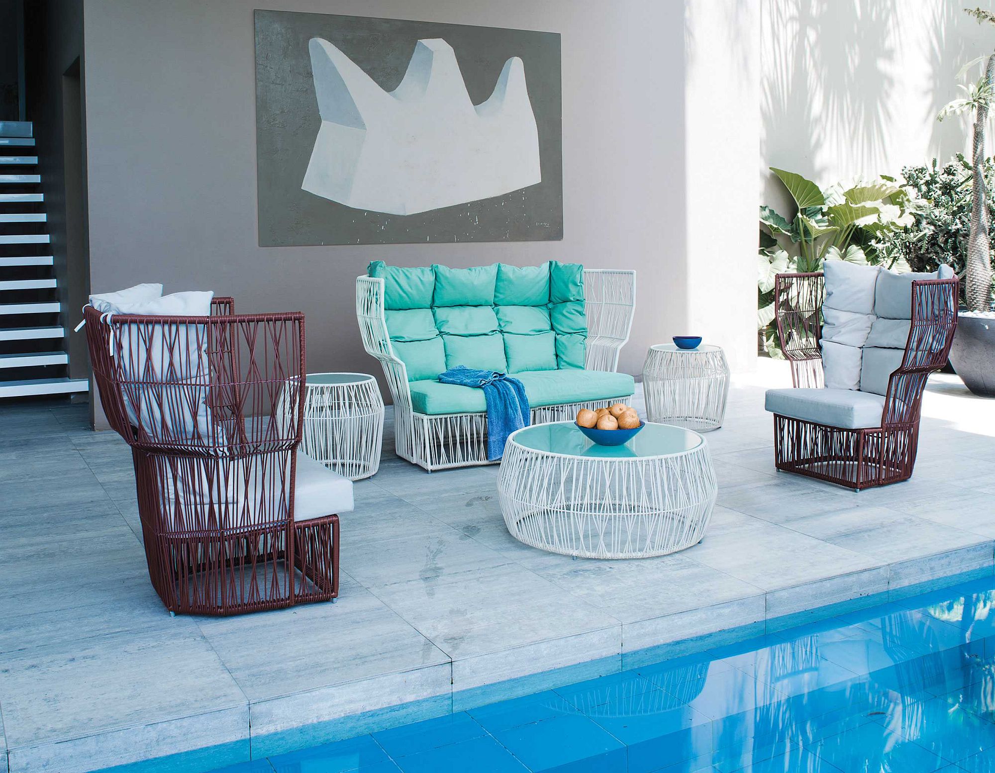 Durable and exquisite outdoor lounge decor from Kenneth Cobonpue