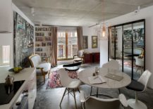 apartment in krakow with concrete ceiling