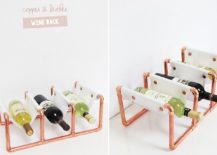 Fashionable-copper-and-leather-wine-rack-DIY-217x155