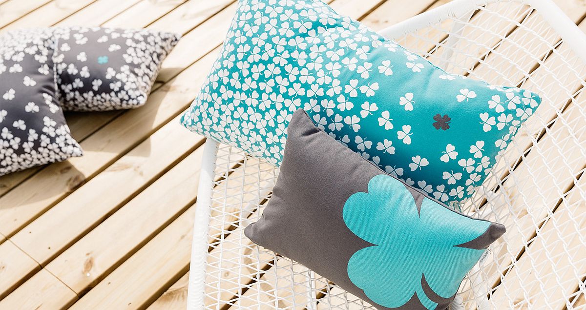 Finding the four-leafed clover is not too hard with these cushions!