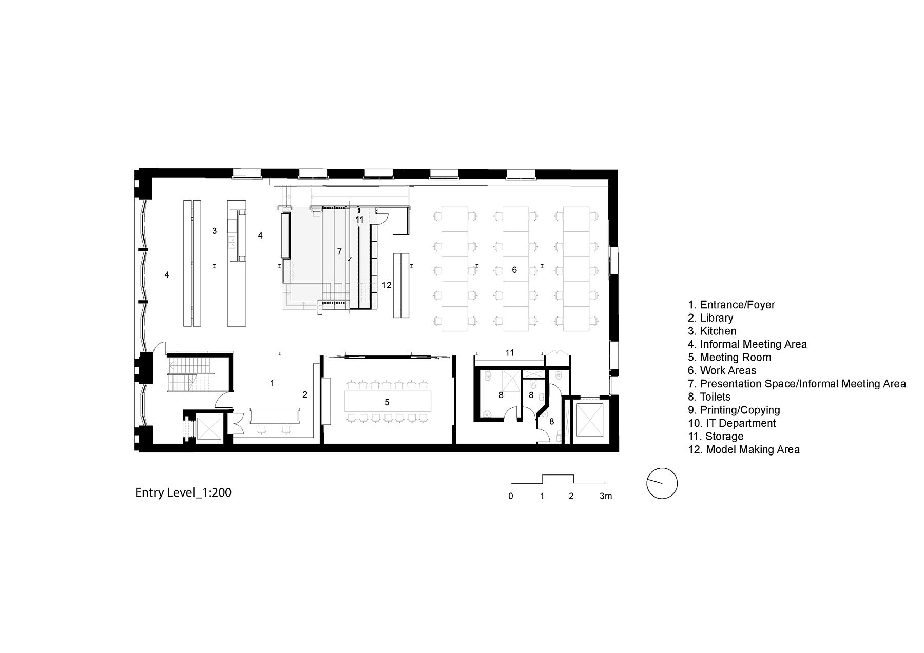 Ground level floor plan of the Box Office