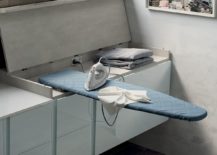 Hidden ironing space inside the contemporay bathroom 217x155 Inventive New Scavolini Composition Combines Bathroom with Laundry Space