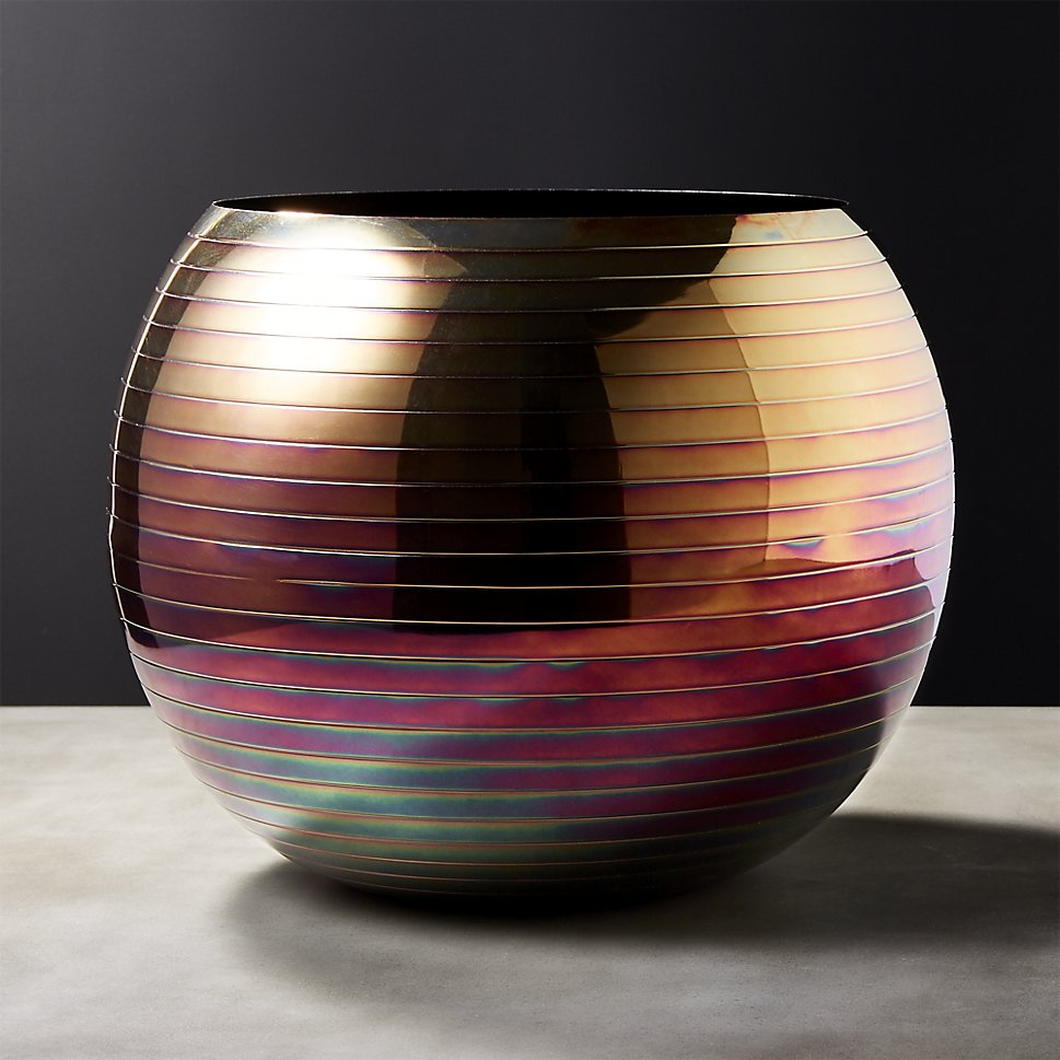 Iridescent vase from CB2