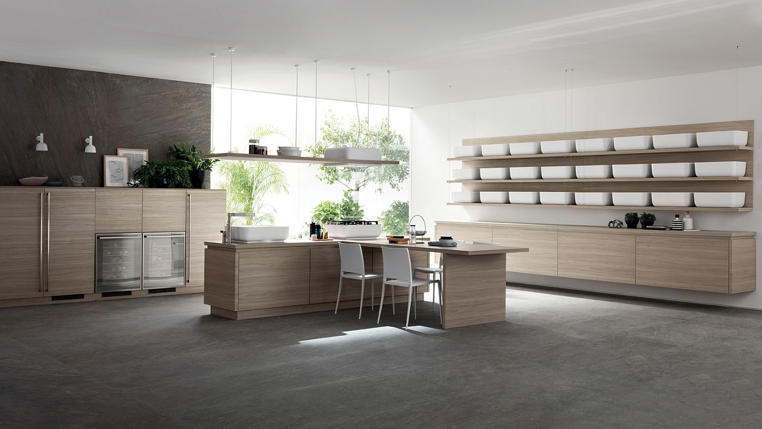 Inspired by Japanese Minimalism: Posh Scavolini Kitchen Conceals It All!